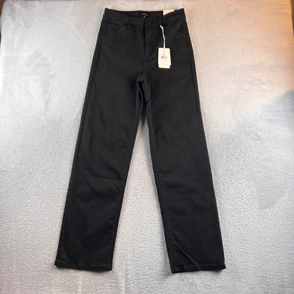 Roark HWY 395 Stovepipe Pant Black High Rise Straight Leg Jeans WRD001 Womens 27